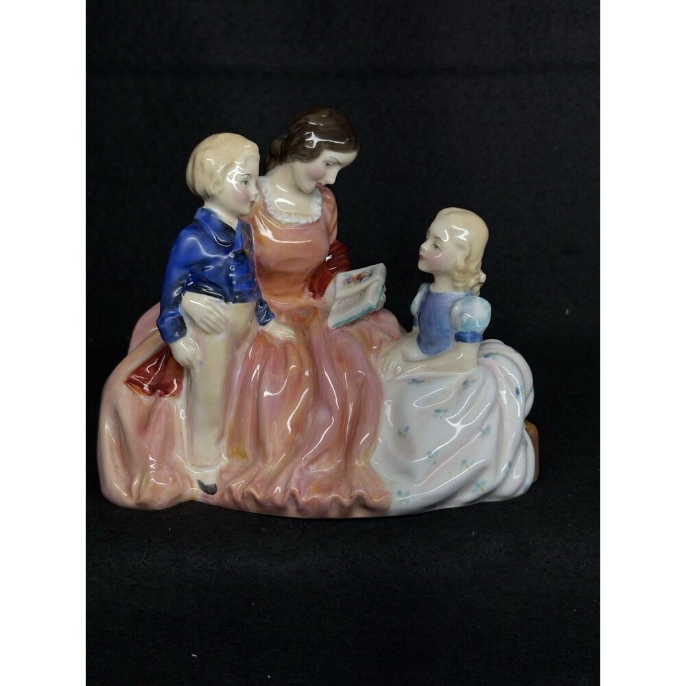 Royal Doulton Bedtime Story Porcelain Figurine, 1949 Version, Perfect